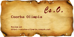 Csorba Olimpia névjegykártya